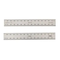 STAINLESS STEEL DOUBLE SIDED RULE METRIC - 150MM