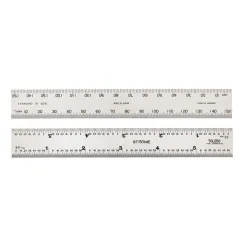 STAINLESS STEEL RULE DOUBLE SIDED METRIC & IMPERIAL - 150MM