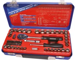 888 1/4 & 3/8 \"Dr Socket Set - 12pt Metric/SAE - 55pc