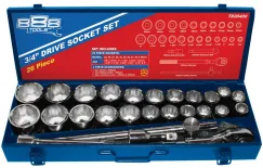 3/4\"DR SOCKET SET - 12PT METRIC/SAE - 26PC