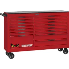 Teng Pro35™ 64in Roller Cabinet 15 Drawers Red