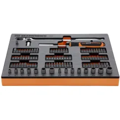 106PC 1/4 INCH DRIVE MICRO BITS SET IN EVA TRAY