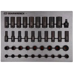 39PC 1/2 INCH DRIVE IMPACT SOCKET SET IN EVA TRAY