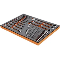 23PC 90T REV RATCHETING WRENCH SET IN EVA TRAY