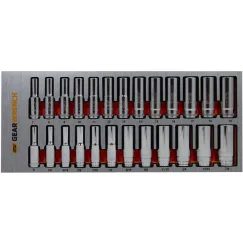 25PC 3/8 INCH DRIVE 6PT METRIC/SAE DEEP SOCKET SET
