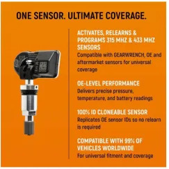 4 PACK METAL VALVE TPMS SENSOR