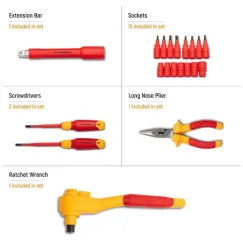 20 PIECE VDE INSULATED TOOL SET