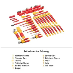 72 PIECE VDE INSULATED TOOL SET IN EVA TRAYS
