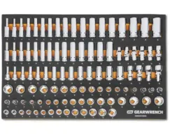 GEARWRENCH 104PC 3/8 IN DRIVE MASTER MET SOCKET SET IN EVA TRAY