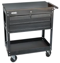 DIAGNOSTIC TROLLEY - 4 DRAWER BLACK/BLACK
