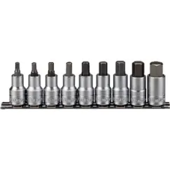 9 Piece 1/2\" Drive Hex Bit Sockets