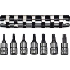 7 Piece 1/4\" Drive TX Bit Sockets