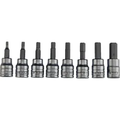 8 Piece 3/8\" AF Drive Hex Bit Sockets