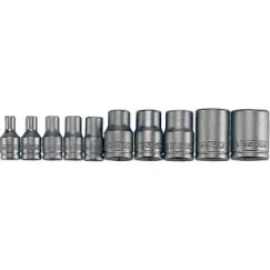 10 Piece 1/4\" & 3/8\" Drive TX-E Sockets