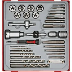 34PC TAP & DIE SET W/ACCESSORIES (DBL TC-TRAY)