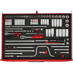 86 Piece 1/4\" & 3/8\" Drive Socket Set