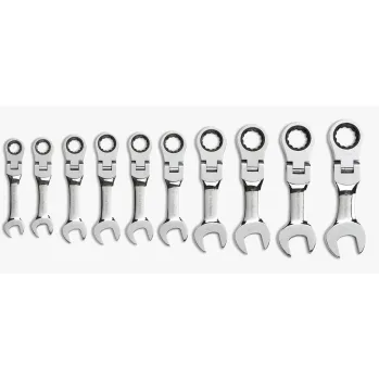 Stubby Flex Combination Ratcheting Wrench