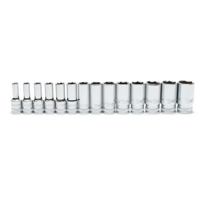 14 Piece 3/8" Drive 6 Point Mid Length Metric Socket Set