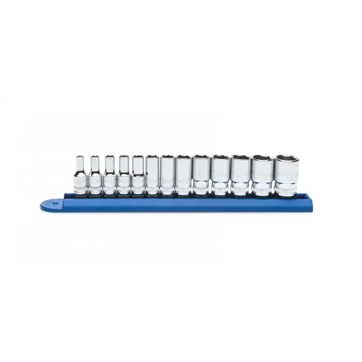 13 PC. 1/4" DRIVE 6 POINT MID LENGTH METRIC SOCKET SET