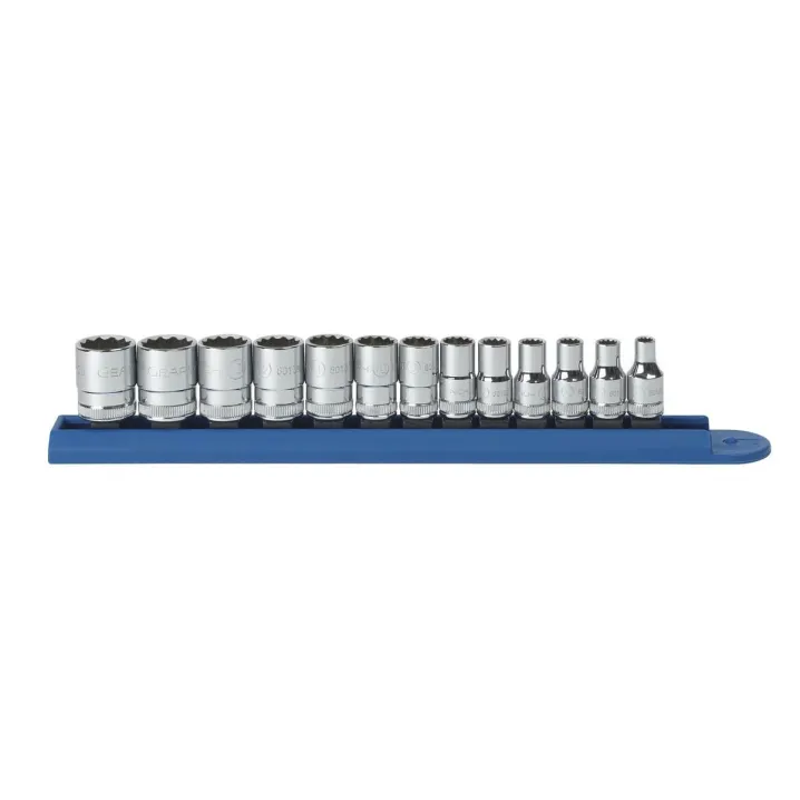 13 PC. 1/4" DRIVE 12 POINT STANDARD METRIC SOCKET SET