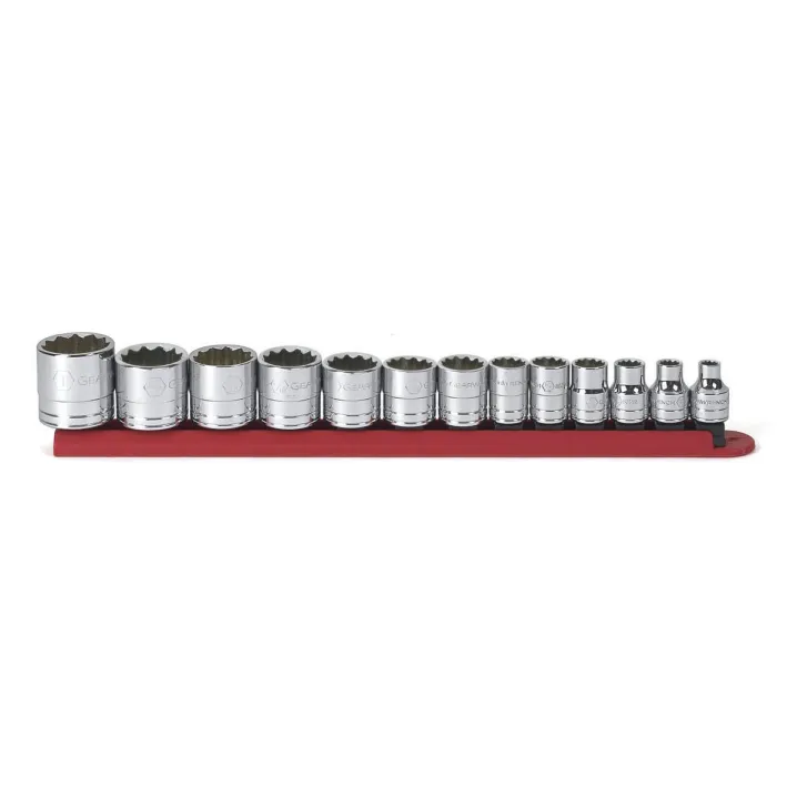 13 PC. 3/8" DRIVE 12 POINT STANDARD SAE SOCKET SET