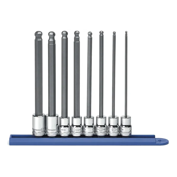 8 PC. 3/8" DRIVE LONG BALL END HEX BIT METRIC SOCKET SET