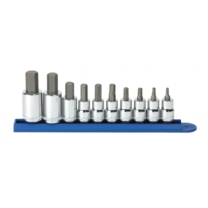 10 PC. 3/8" & 1/2" DRIVE HEX BIT METRIC SOCKET SET