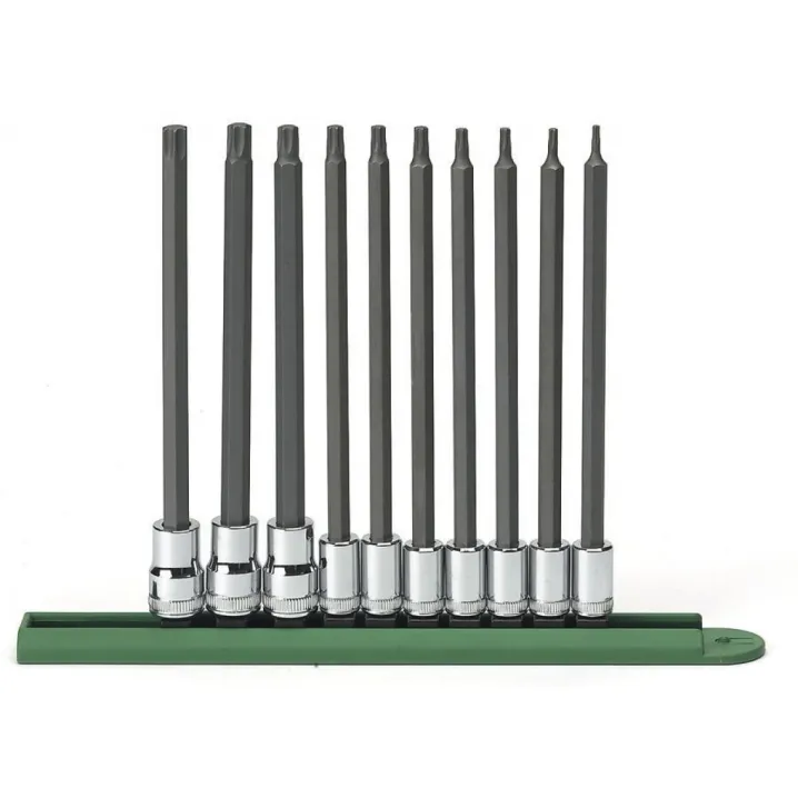 10 PC. 1/4" & 3/8" DRIVE LONG TORX® BIT SOCKET SET