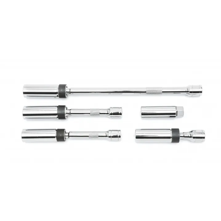 5 PC. 3/8" DRIVE 6 POINT MAGNETIC SWIVEL SPARK PLUG SOCKET SET