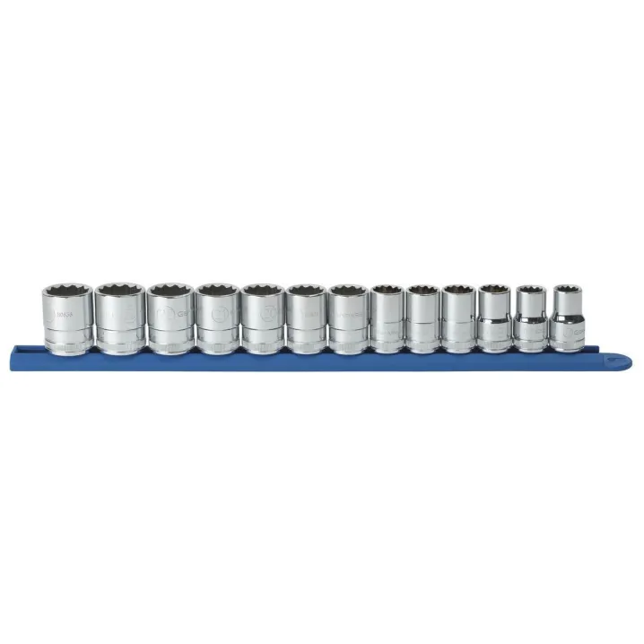 13 PC. 1/2" DRIVE 12 POINT STANDARD METRIC SOCKET SET