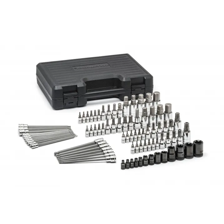 84 PC. 1/4", 3/8" & 1/2" DRIVE HEX/BALL END HEX/TAMPER PROOF TORX®/EXTERNAL TORX®/TORX® SAE/METRIC BIT SET