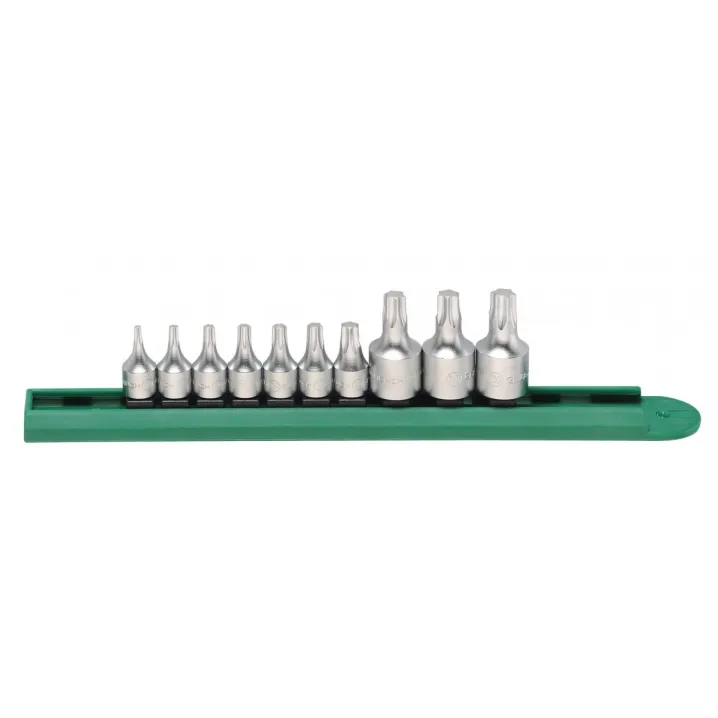 10 PC. 1/4" & 3/8" DRIVE STUBBY TORX® BIT DRIVER SOCKET SET