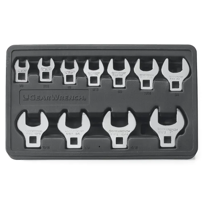 11 PC. 3/8" DRIVE CROWFOOT SAE WRENCH SET