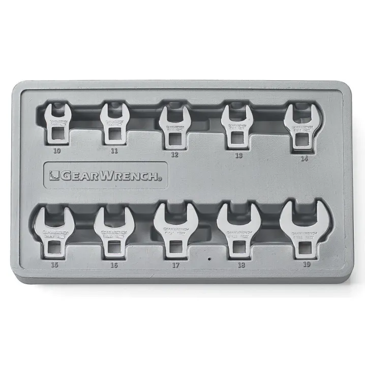 10 PC. 3/8" DRIVE CROWFOOT METRIC WRENCH SET