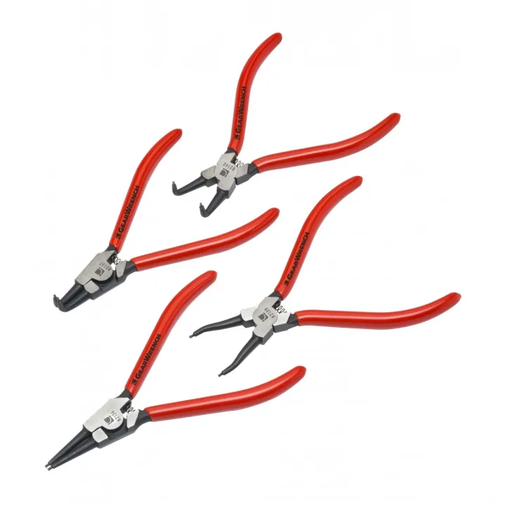 4 PC. 7" FIXED TIP INTERNAL & EXTERNAL SNAP RING PLIER SET