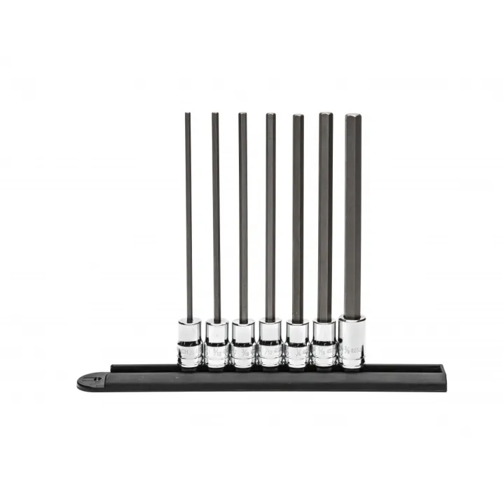 7 PC. 3/8" DRIVE LONG LENGTH HEX BIT SAE SOCKET SET