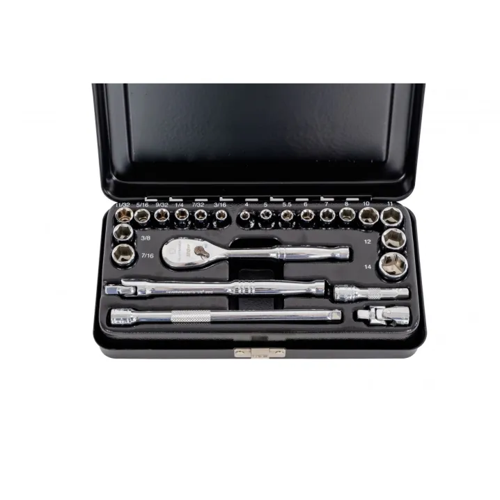 23 PCE 1/4" METRIC & SAE SOCKET SET