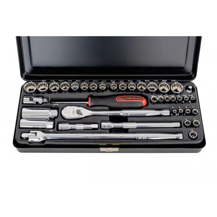 38 PCE 1/4& 3/8" METRIC & SAE SOCKET SET