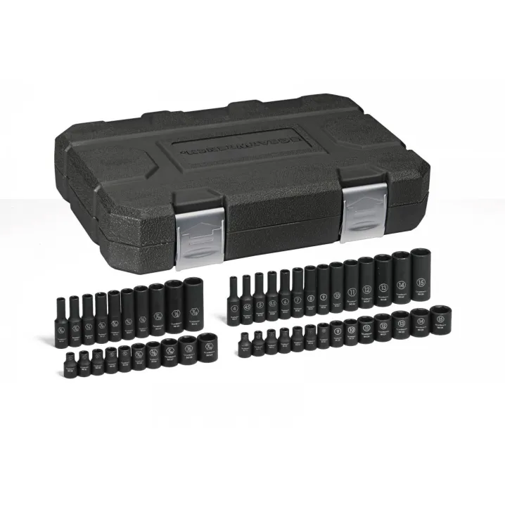 48 PC. 1/4" DRIVE 6 POINT STANDARD & DEEP IMPACT SAE/METRIC SOCKET SET