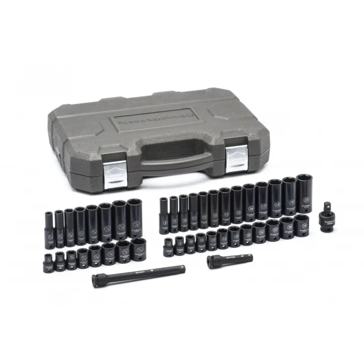 44 PC. 3/8" DRIVE 6 POINT STANDARD & DEEP IMPACT SAE/METRIC SOCKET SET