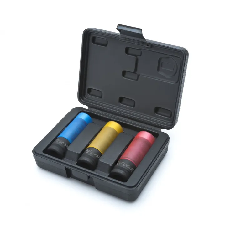3 PC. 1/2" DRIVE HIGH-STRENGTH WHEEL PROTECTOR IMPACT METRIC SOCKET SET