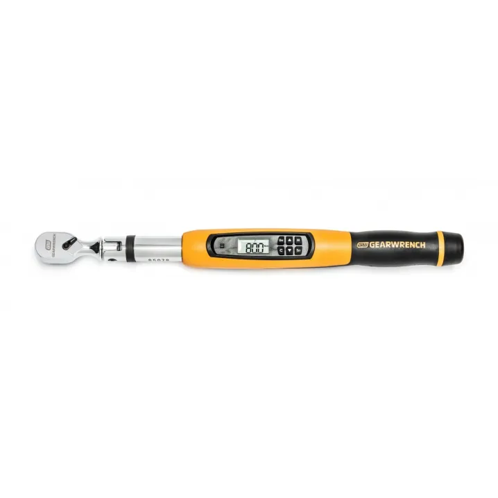 3/8" FLEX HEAD ELECTRONIC TORQUE WRENCH WITH ANGLE 10-100 FT/LBS.