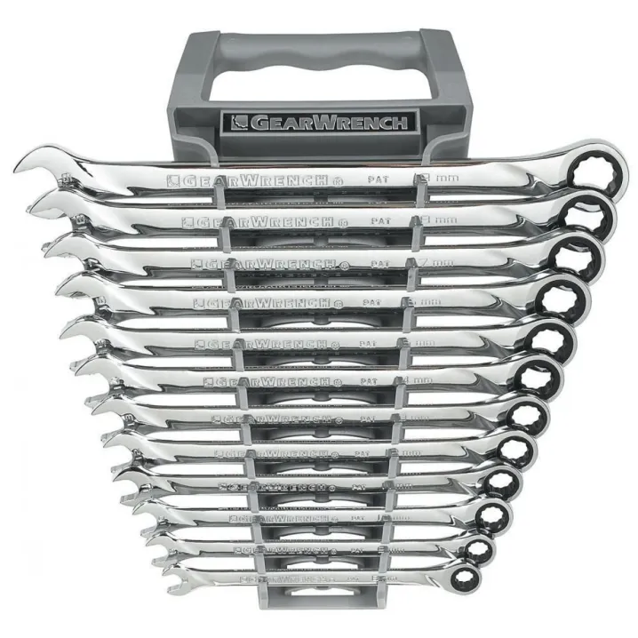12 PC. 12 POINT XL RATCHETING COMBINATION METRIC WRENCH SET