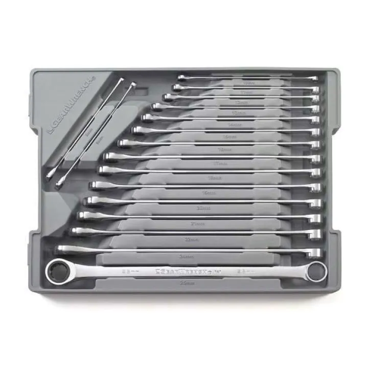 17 PC. 12 POINT XL GEARBOX™ DOUBLE BOX RATCHETING METRIC WRENCH SET