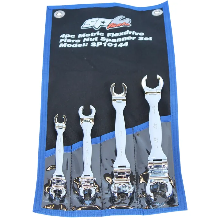 FLARE NUT FLEXHEAD SPANNER SET - METRIC - 4PC
