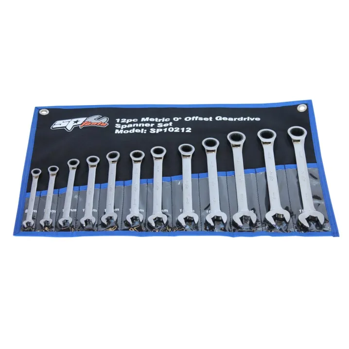 GEAR DRIVE ROE SPANNER SET - 0° OFFSET - METRIC - 12PC
