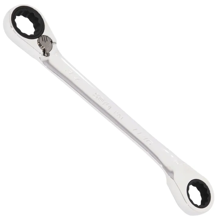 DOUBLE GEAR DRIVE RING SPANNERS - SAE - 15° OFFSET - INDIVIDUAL - 5/16 X 3/8