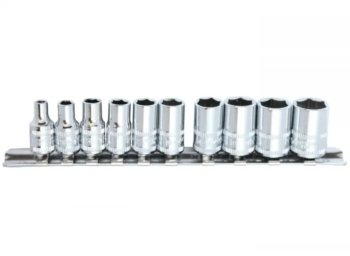 1/4"DR SOCKET RAIL SET - 6PT METRIC - 10PC