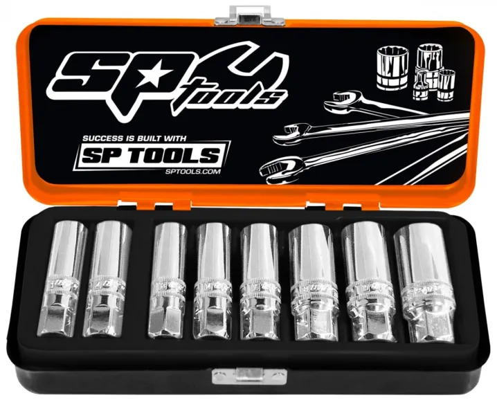 3/8"DR SOCKET SET - MAGNETIC SPARK PLUG - METRIC/SAE - 8PC