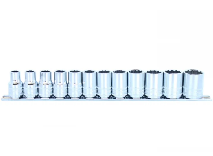 3/8"DR SOCKET RAIL SET - 12PT METRIC - 10PC